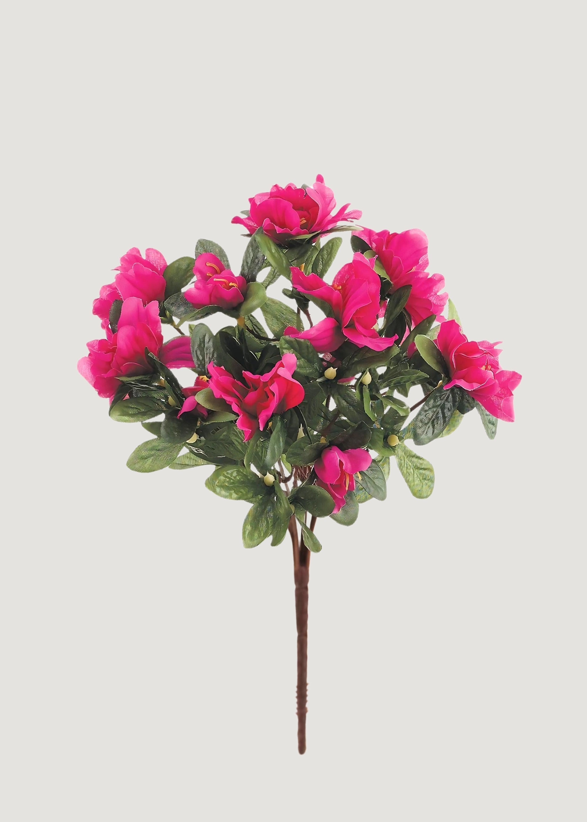 Fuchsia artificial azalea flower bush for spring decor