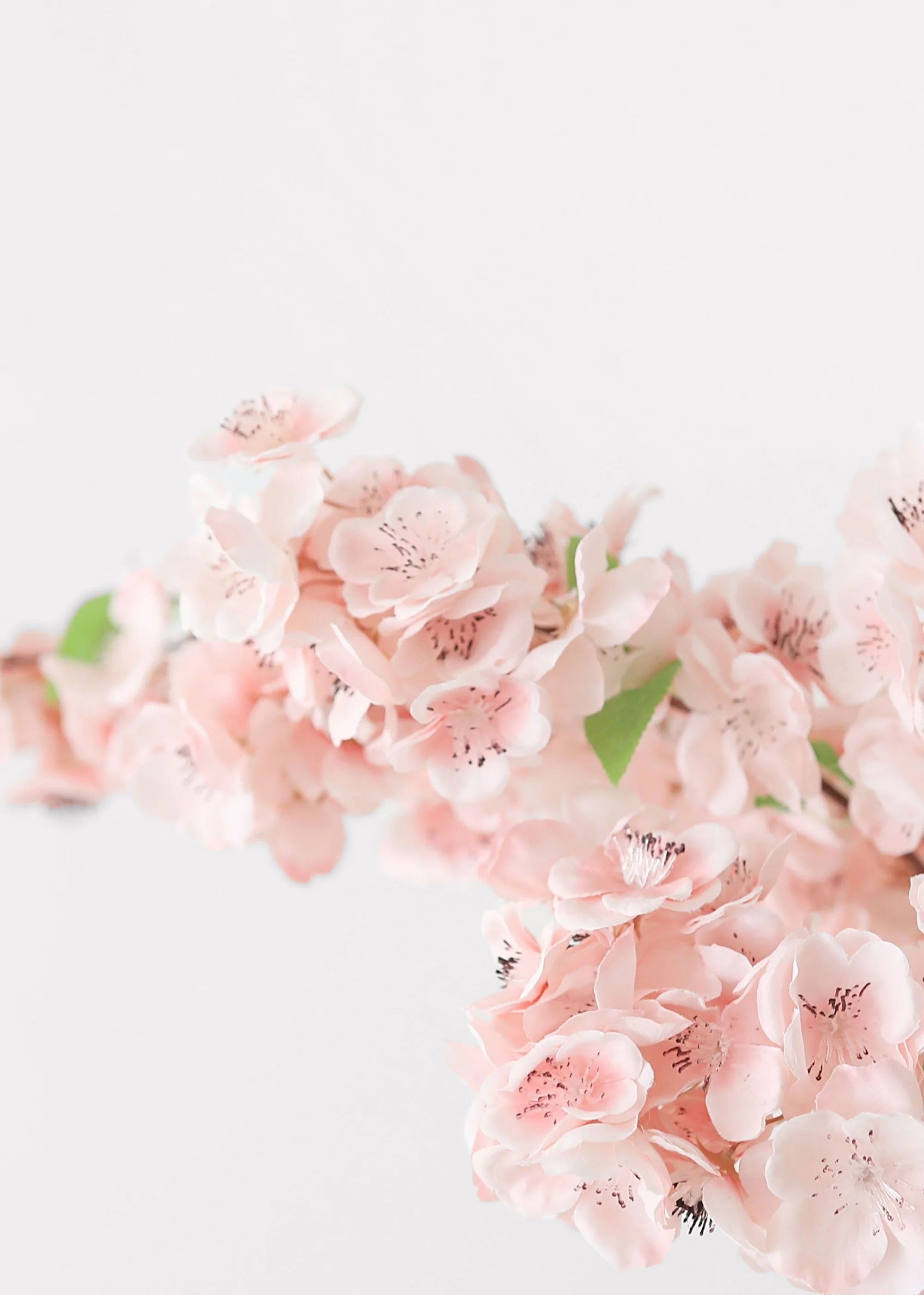 Pink Artificial Cherry Blossom Stem for Table Centerpiece