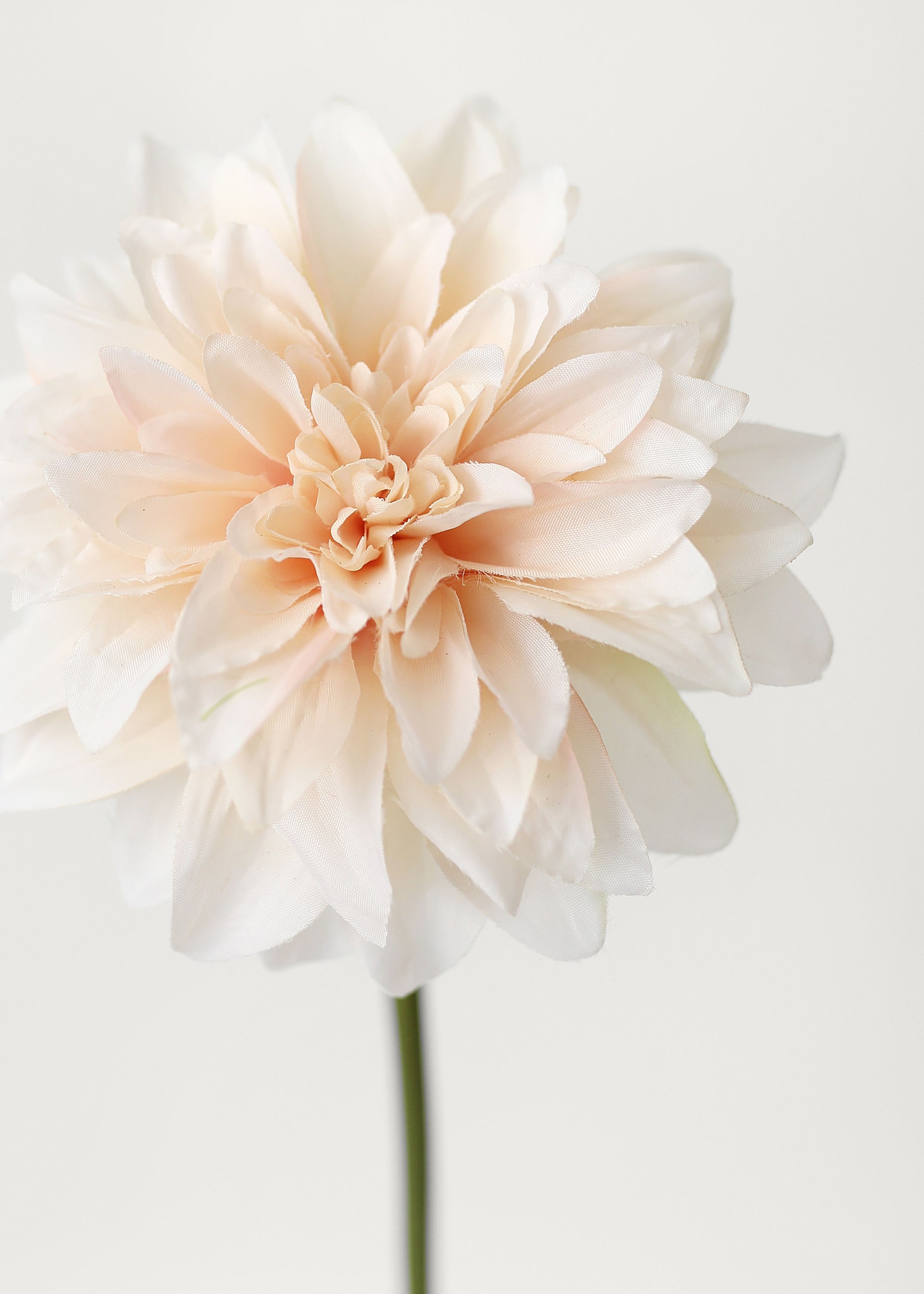 Blush Peach Silk Artificial Dahlia Stem for Entryway Arrangement