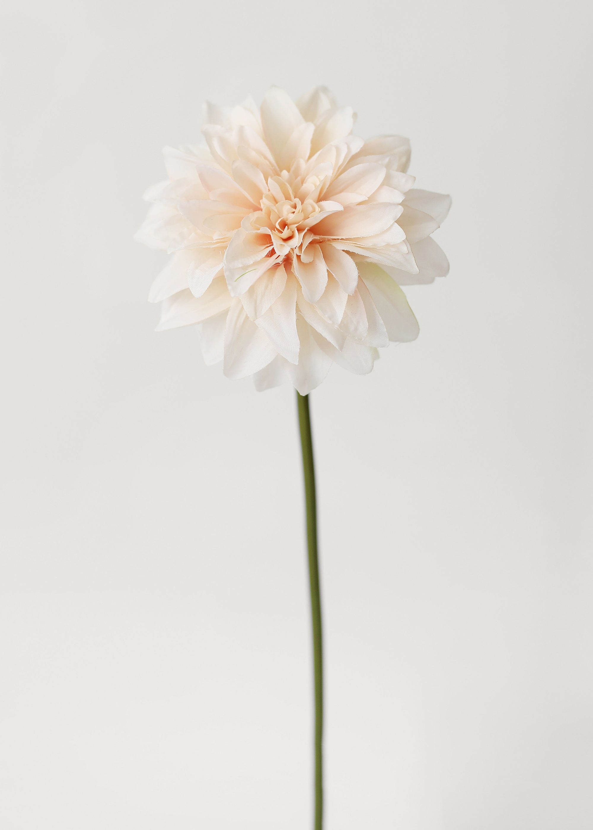 Blush Peach Silk Artificial Dahlia Stem for Vase Styling