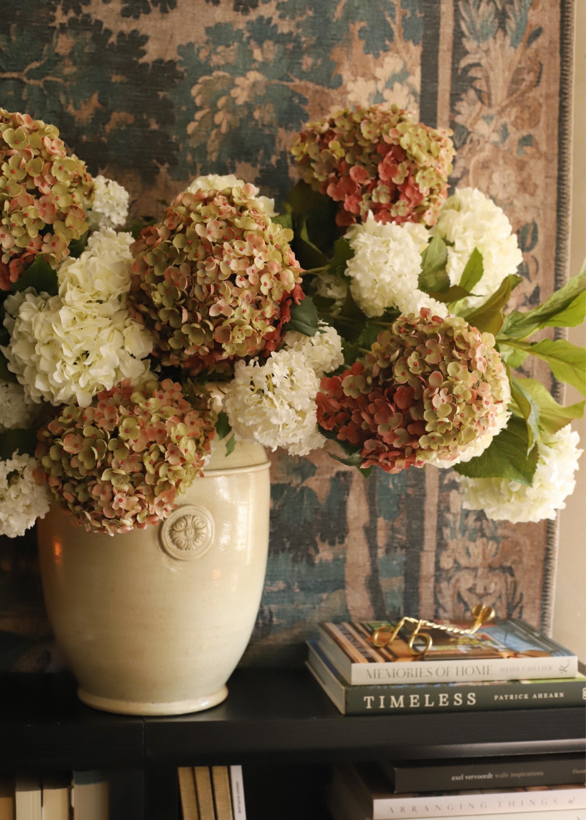 Green Artificial Hydrangea Stem for Home Decor