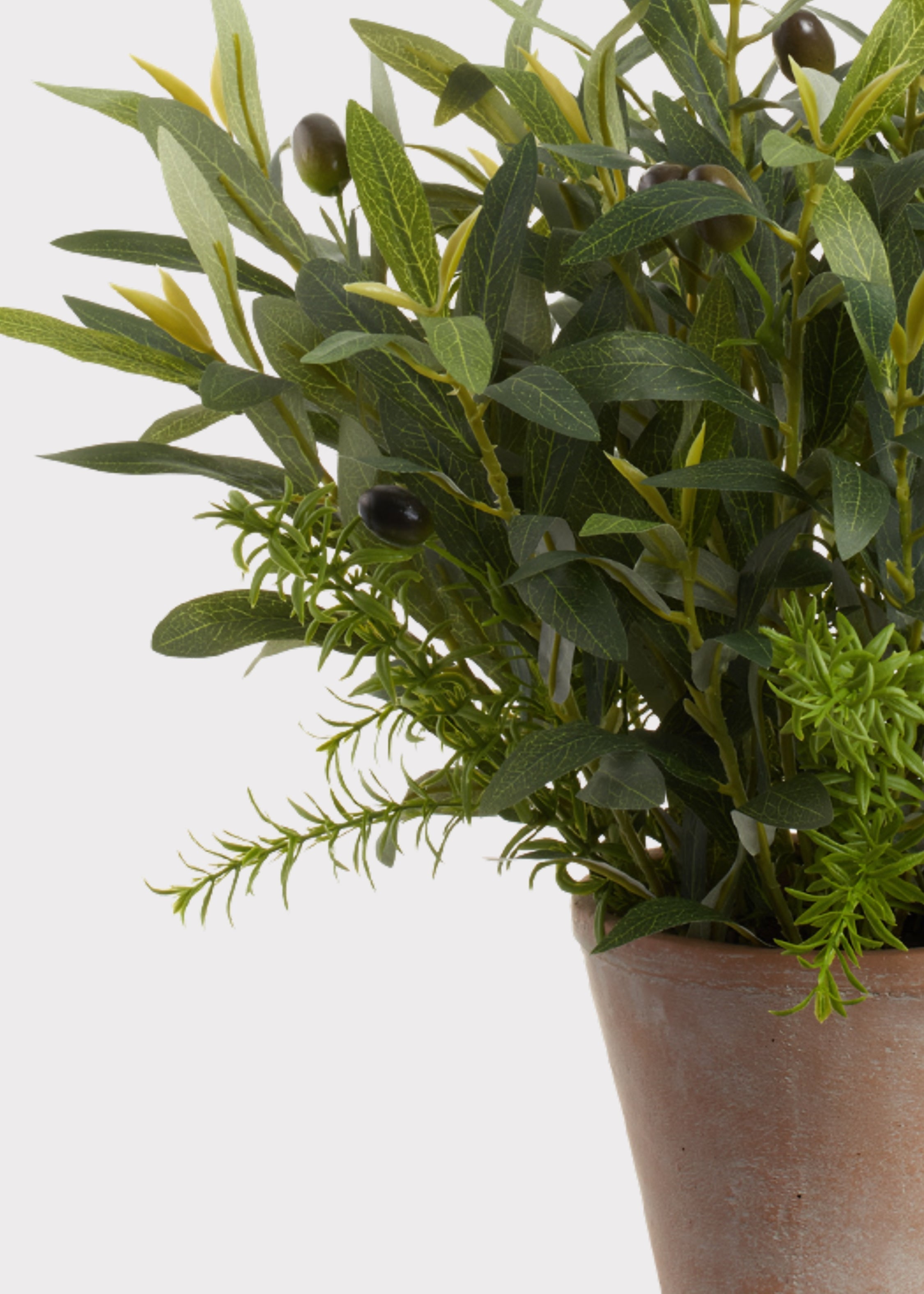 Green Artificial Rose Potted Plant for Home Decor