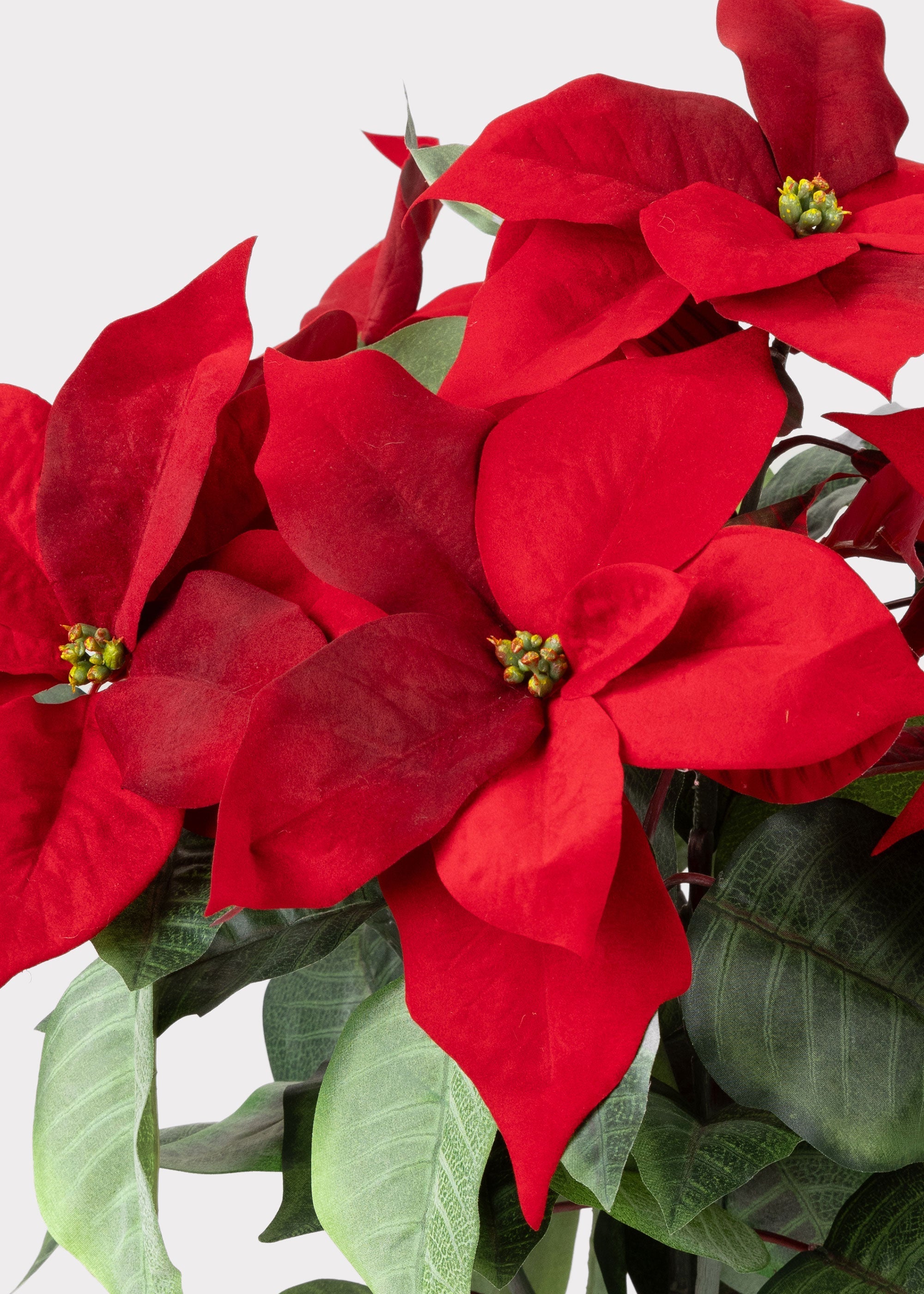 Red Artificial Poinsettia Tree for Home Decor