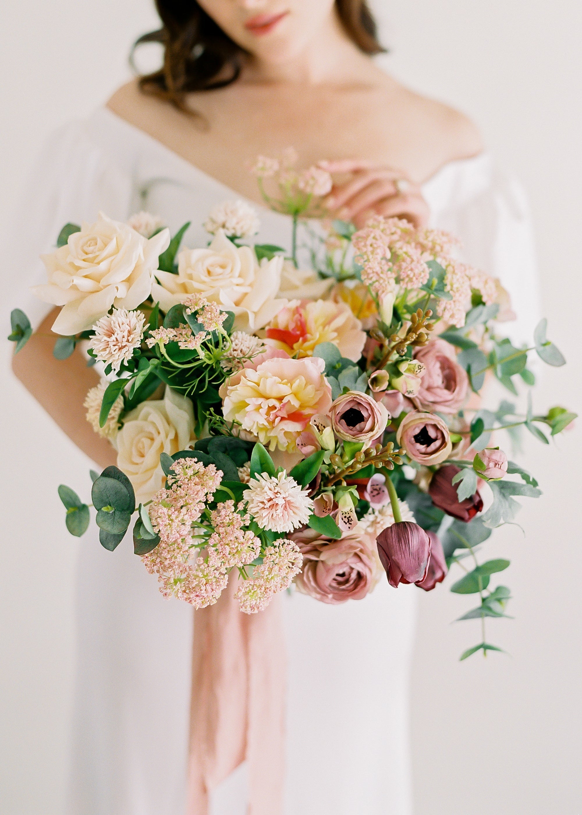 Pink Artificial Peony Stem for Entryway Arrangement