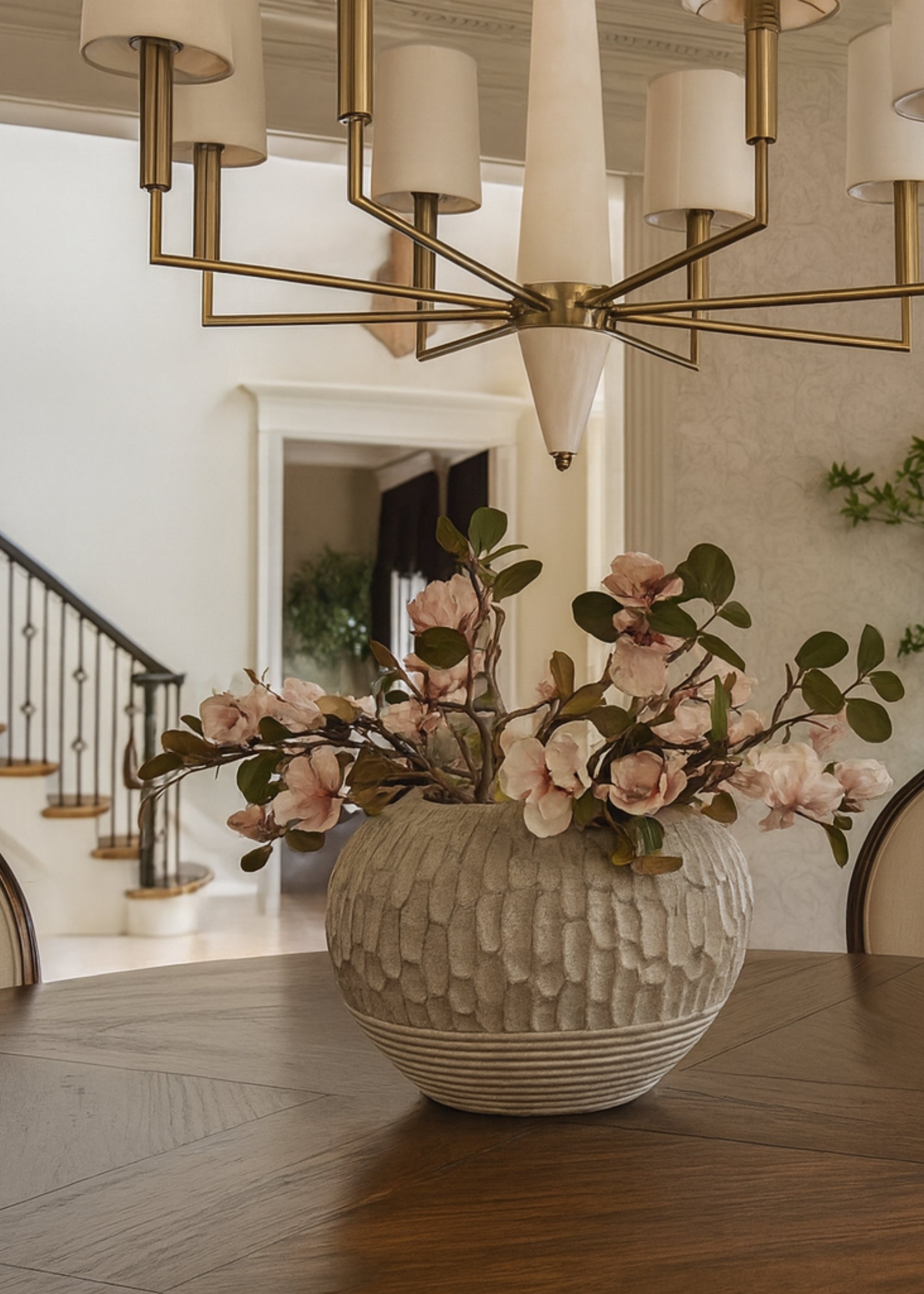 Blush Artificial Magnolia Branch for Table Centerpiece