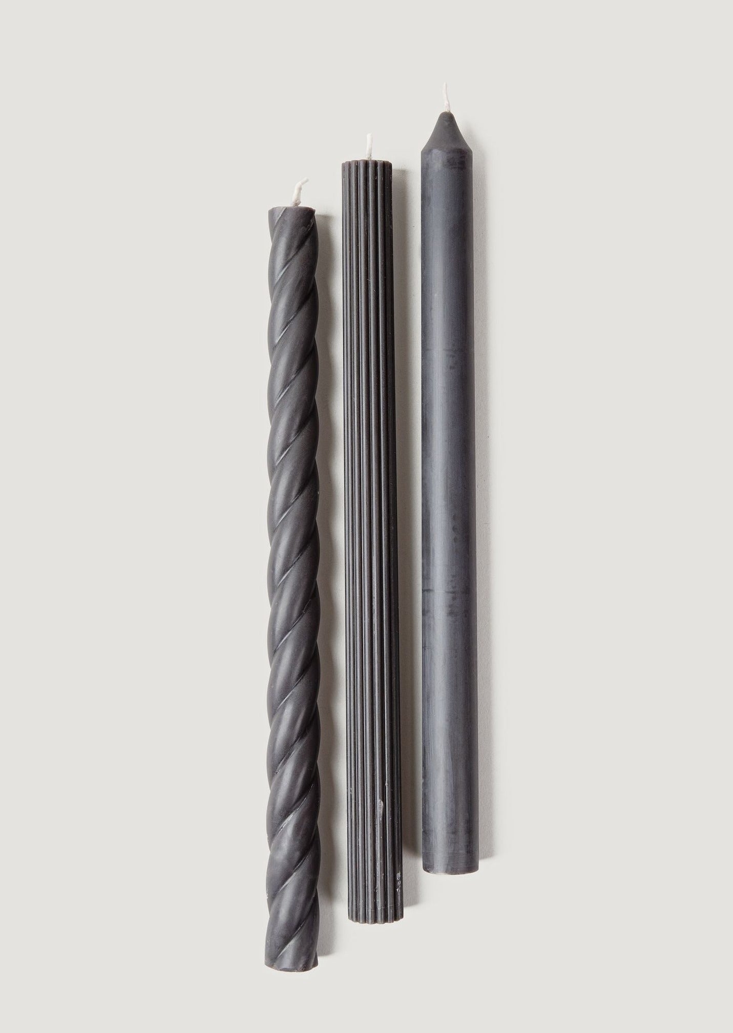 Black Pack Taper Candles for Wedding Decor