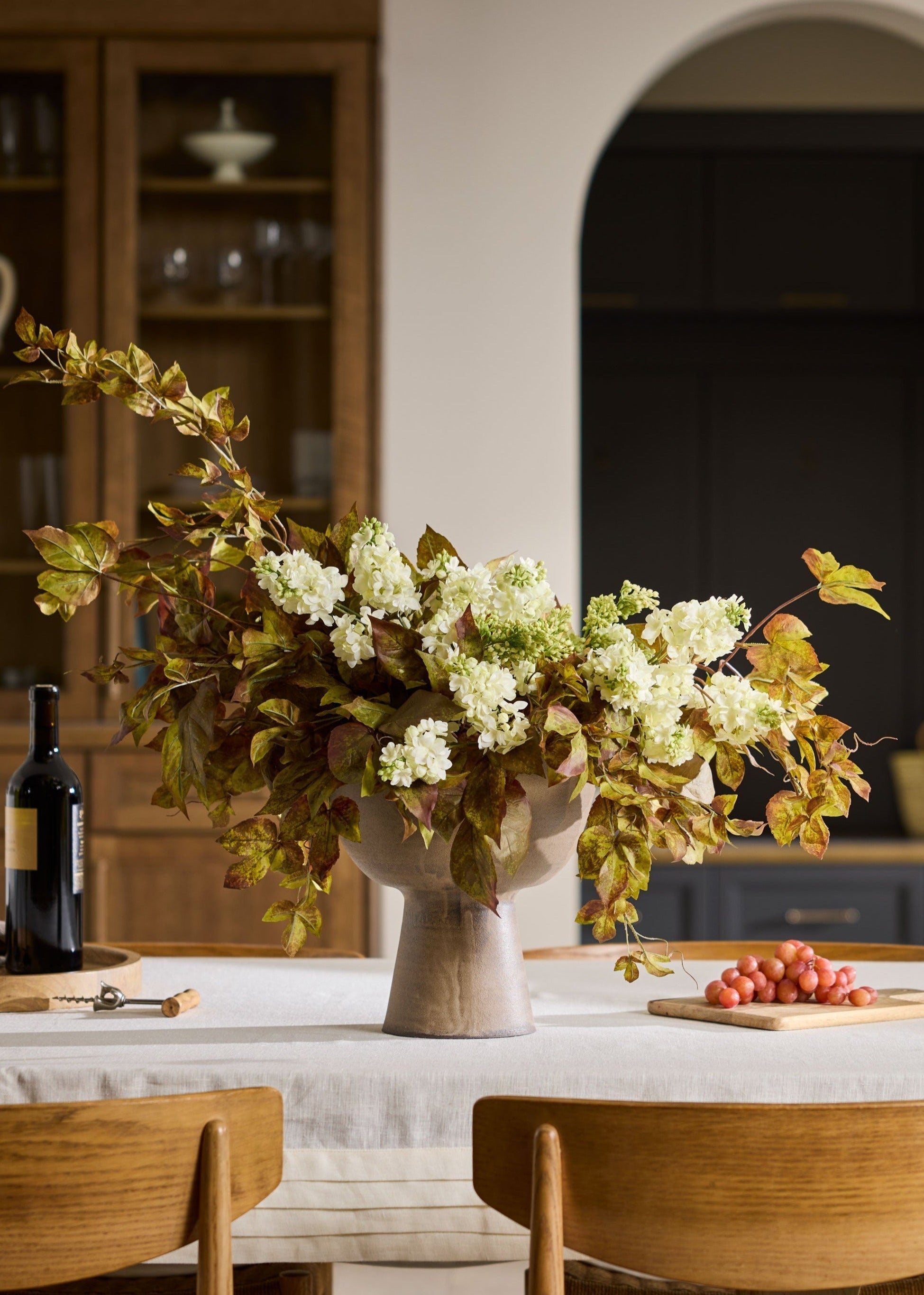 Cream Artificial Lilac Stem for Table Centerpiece