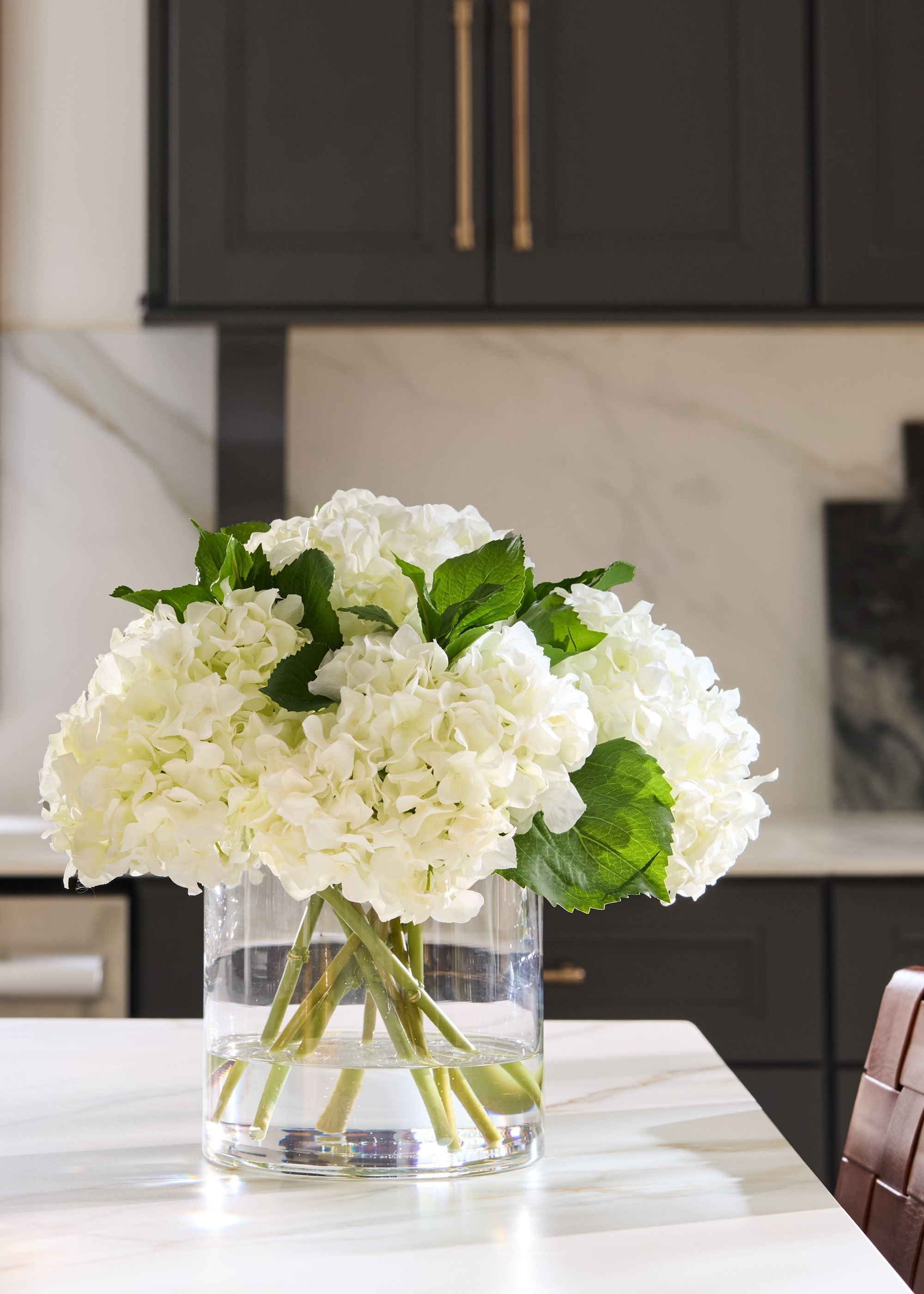 White Artificial Hydrangea Arrangement for Home Decor