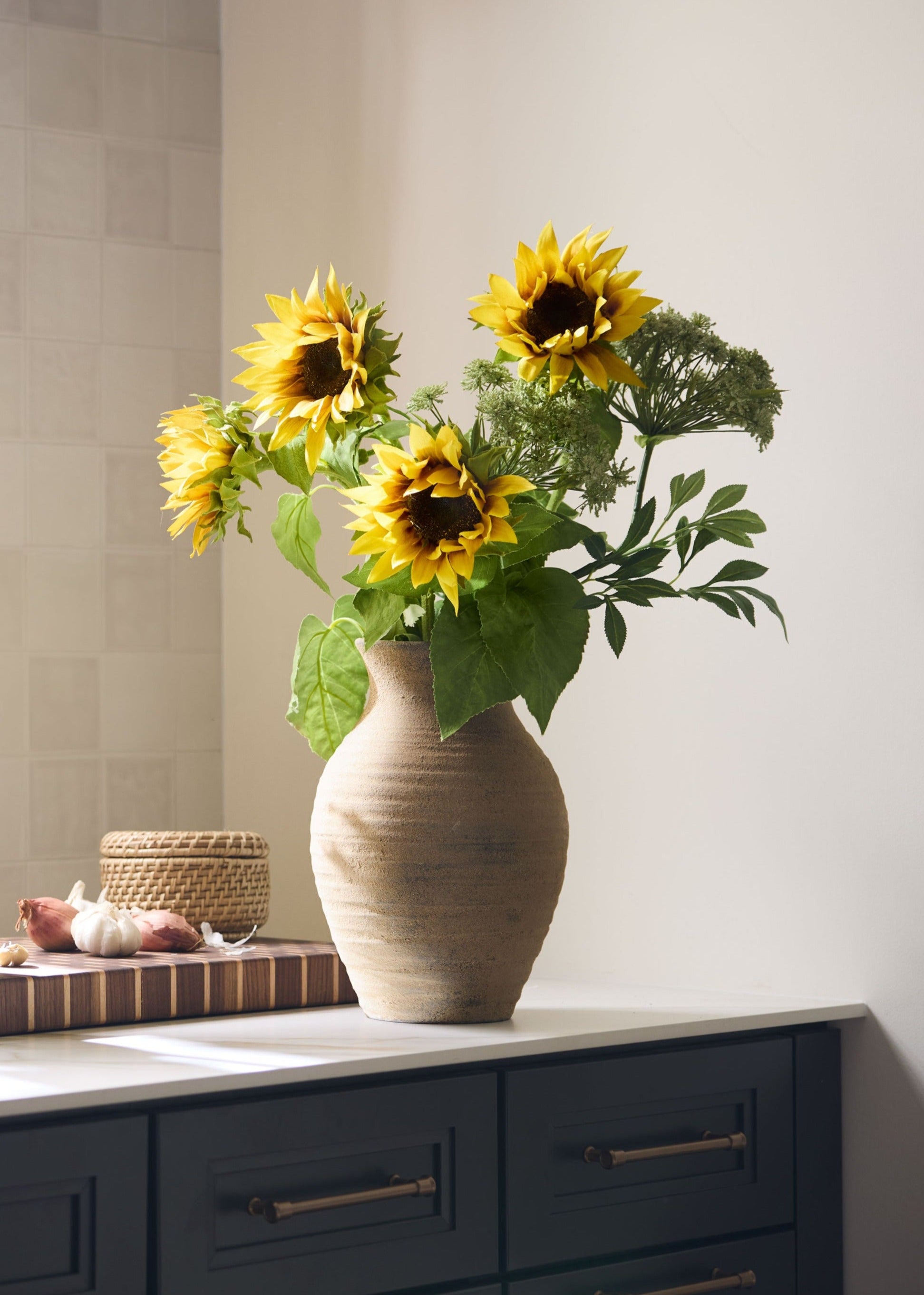 Yellow Artificial Sunflower Stem for Home Decor