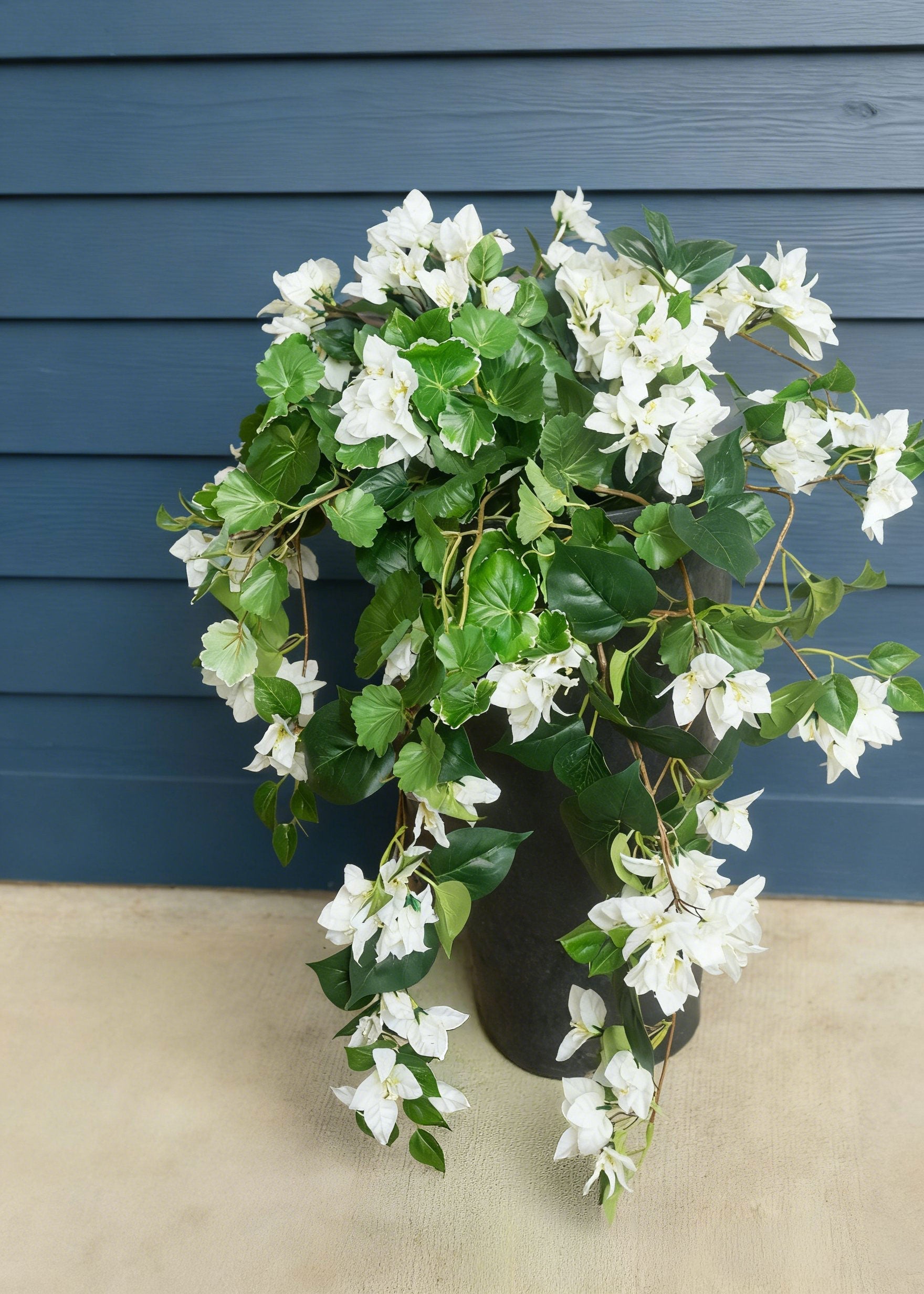 Cream Artificial Bougainvillea Bush for Table Centerpiece