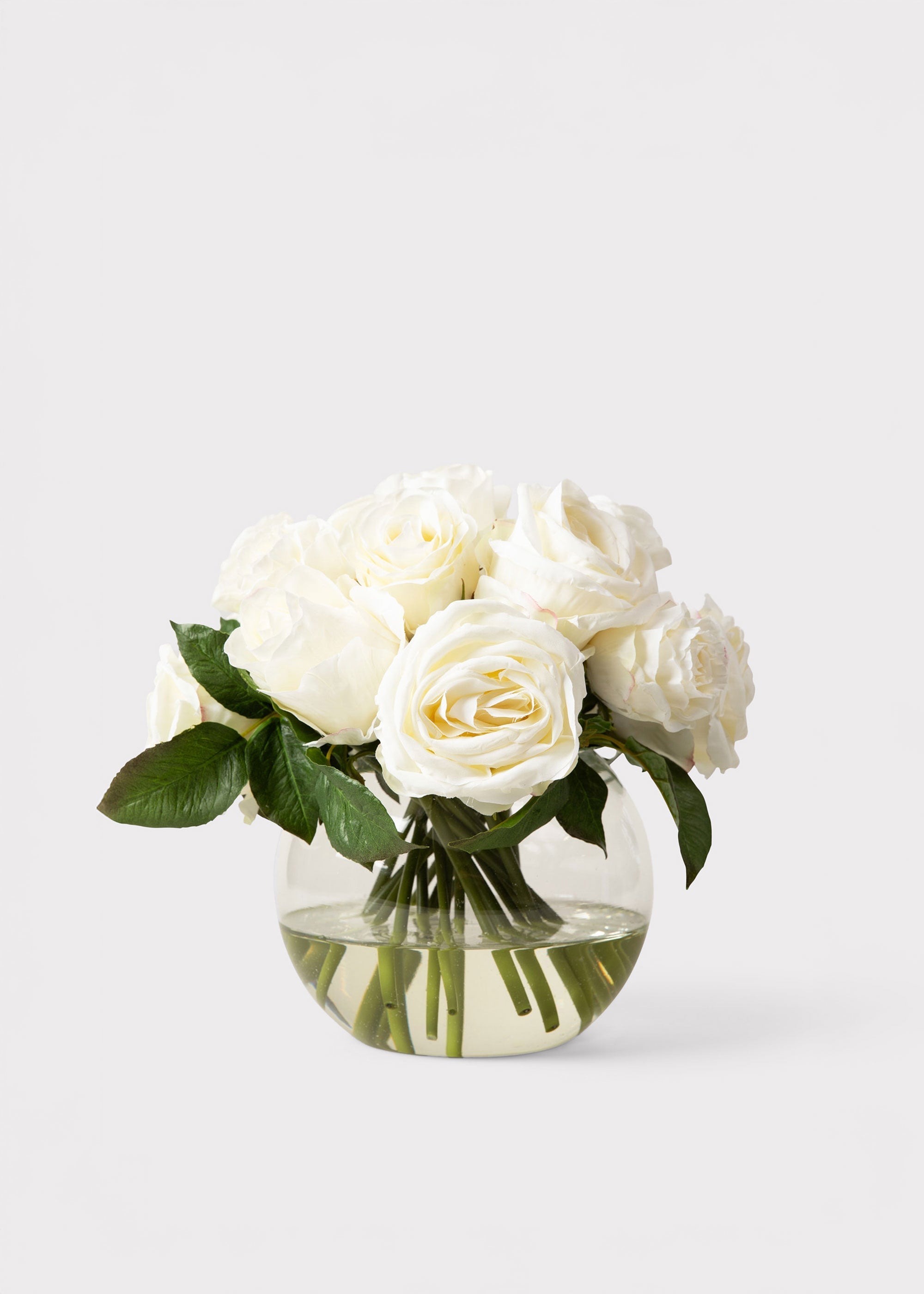 Cream Real Touch Artificial Rose Arrangement for Vase Styling