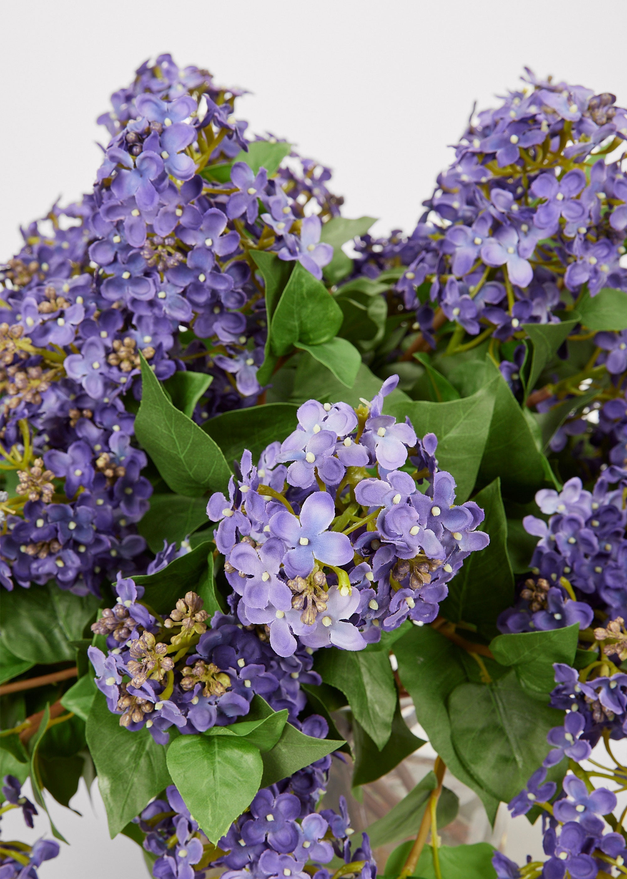 Purple Artificial Lilac Arrangement for Table Centerpiece