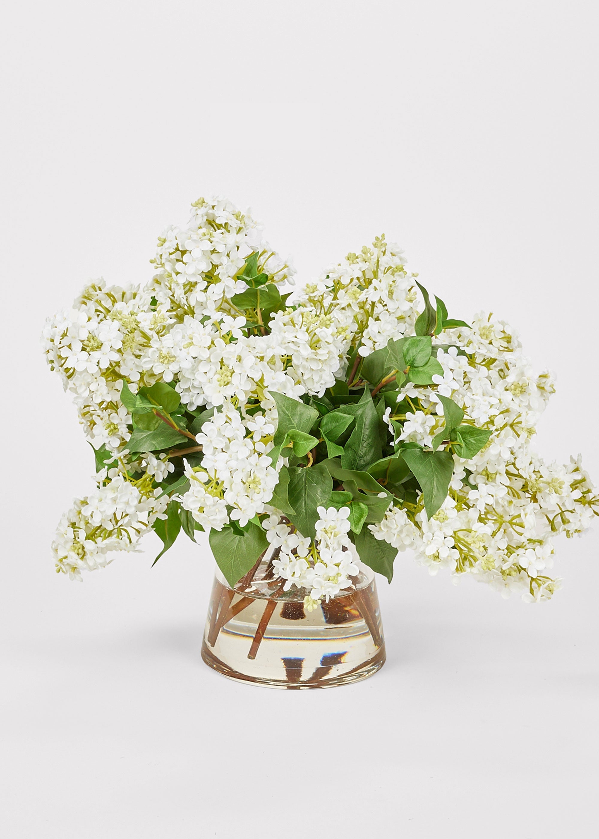 Clear Artificial Lilac Arrangement for Home Decor
