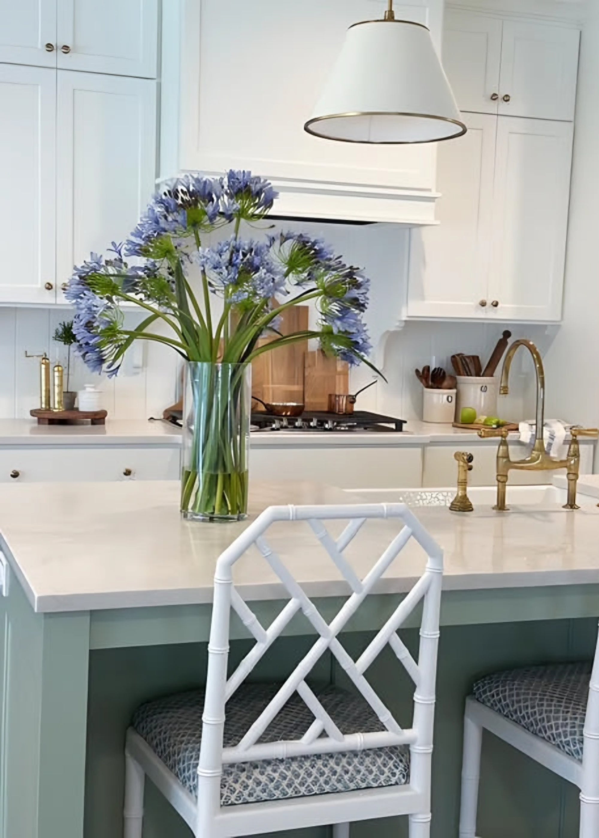 Blue Artificial Agapanthus Arrangement for Table Centerpiece