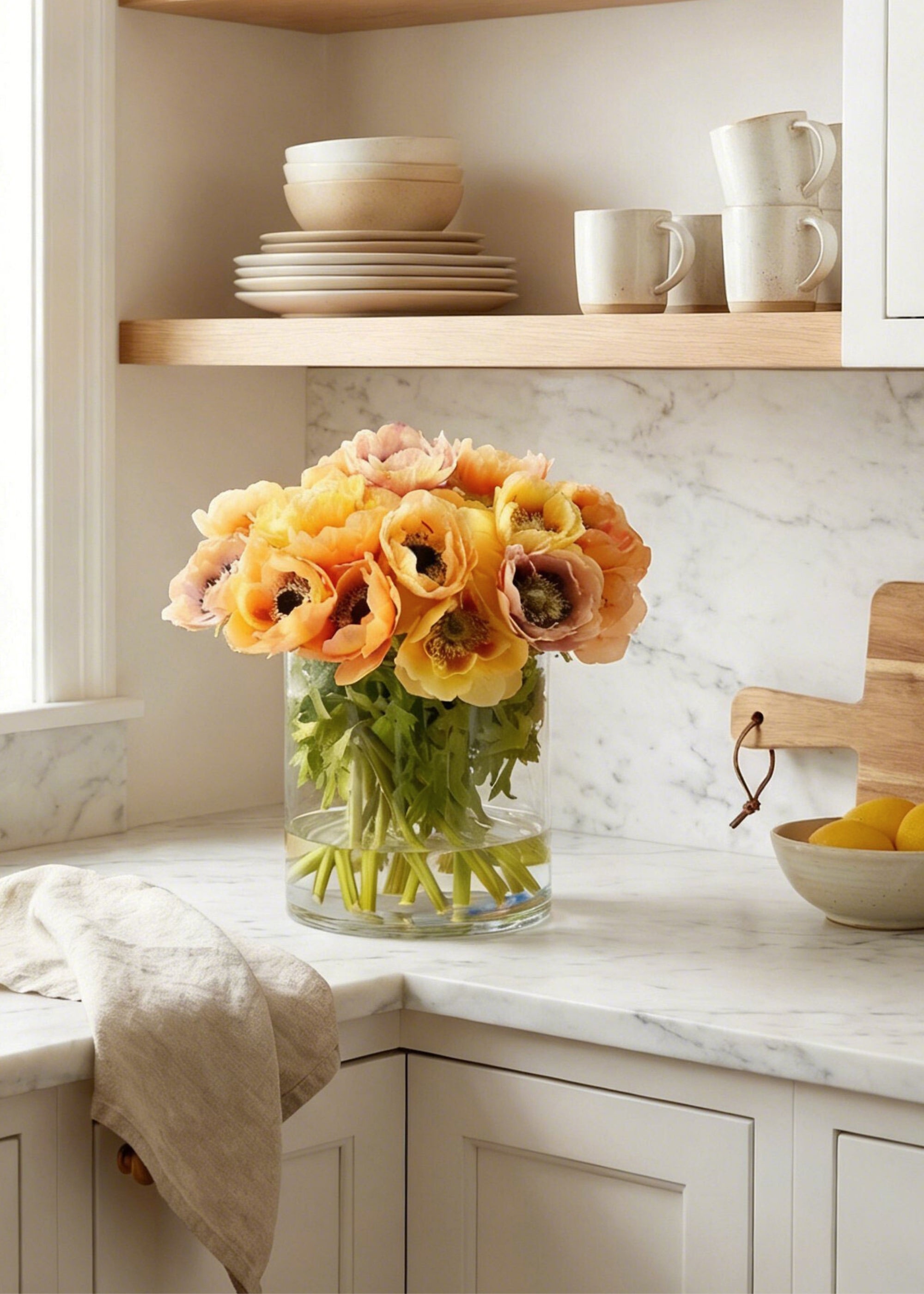 Natural Touch Artificial Anemone Arrangement for Home Decor