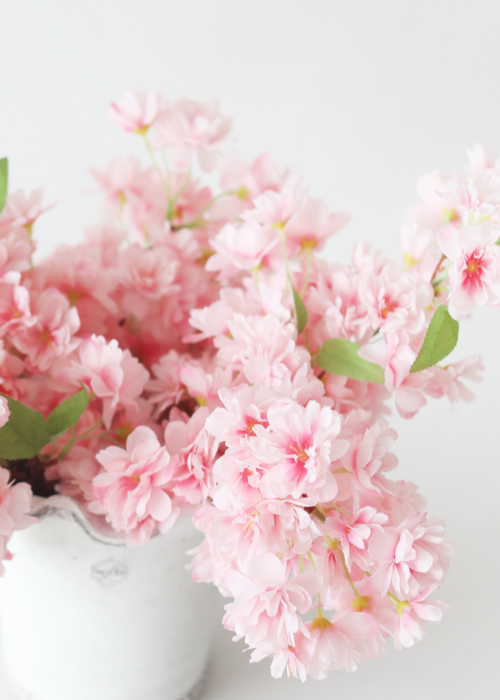 Pink Artificial Cherry Blossom Branch for Table Centerpiece