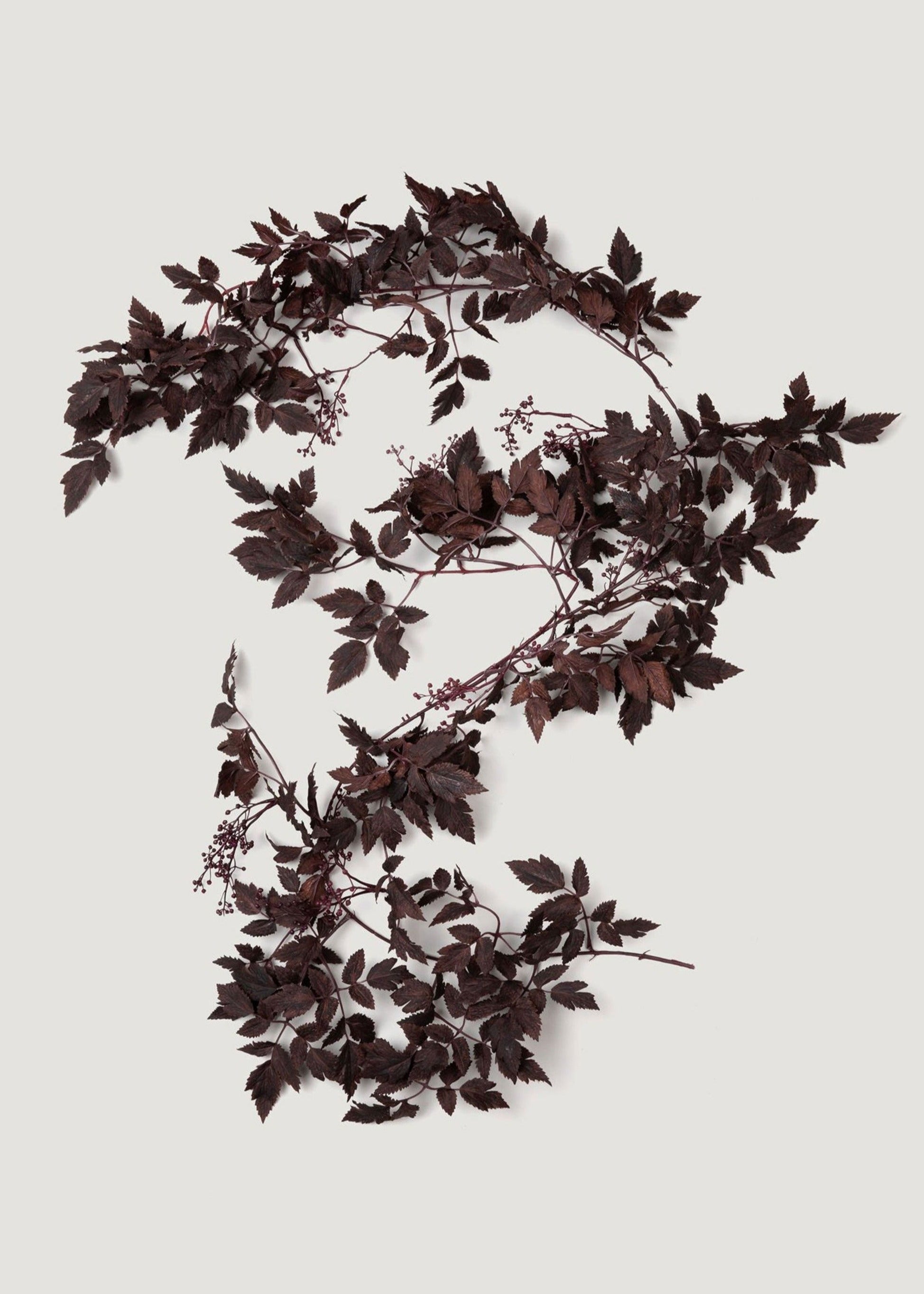 Plum Artificial Cimicifuga Seeded Garland 6' for Home Decor