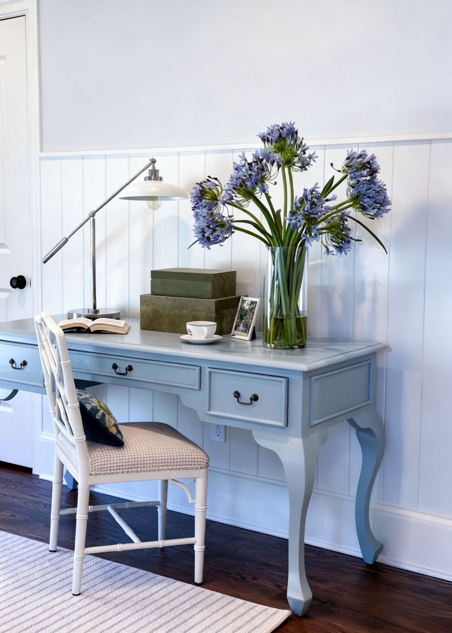 Blue Artificial Agapanthus Arrangement for Home Decor