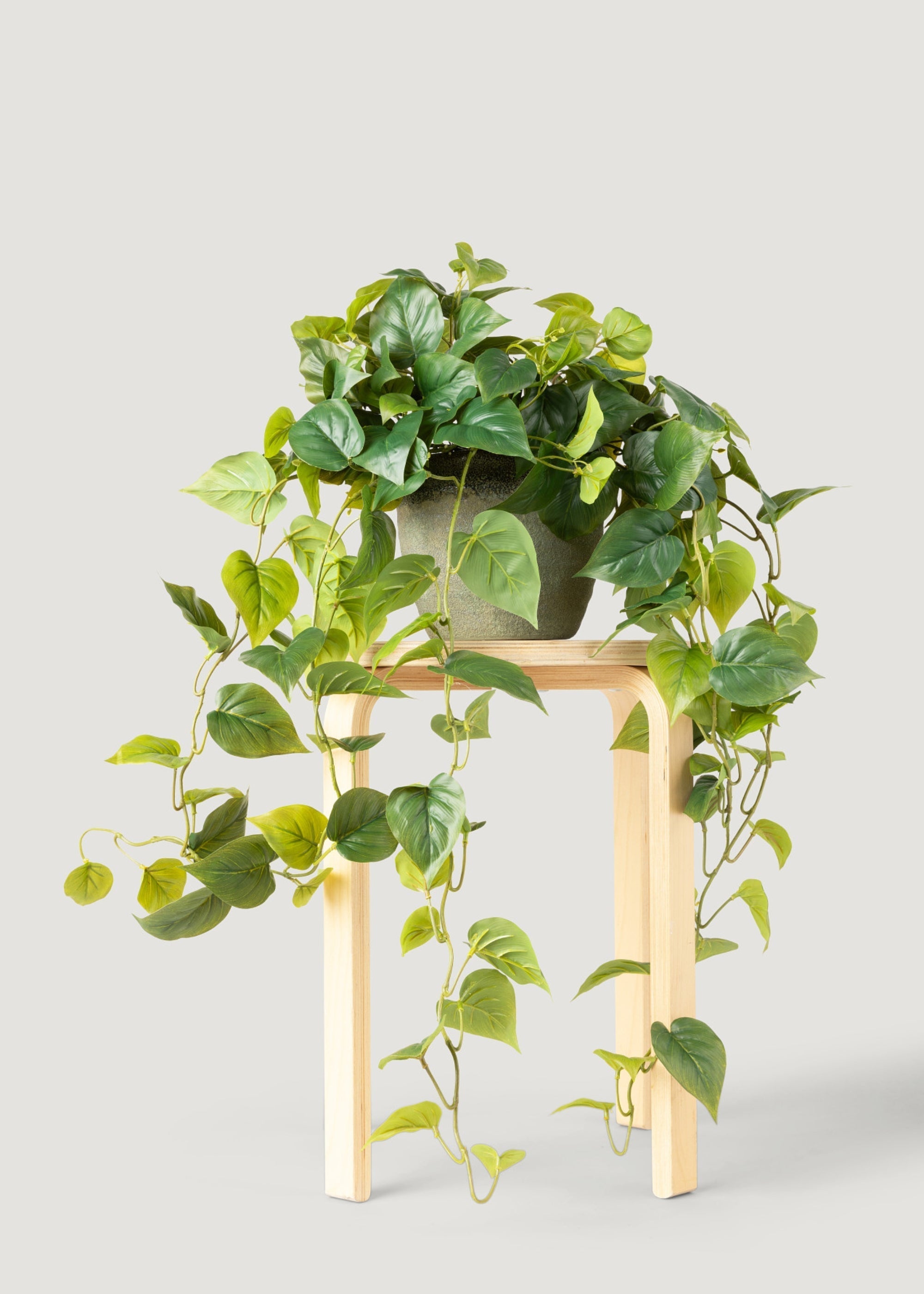 Green Artificial Real Touch Philodendron Hanging for Table Centerpiece