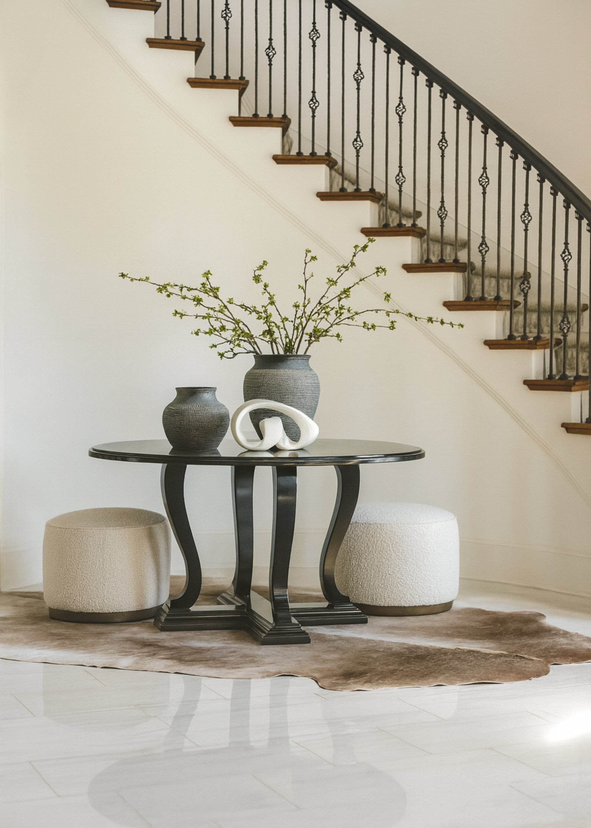 Green Artificial Branch for Entryway Arrangement