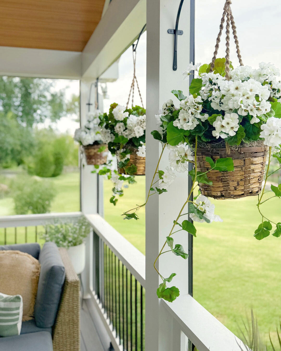 Natural Touch Artificial Geranium Bush for Home Decor