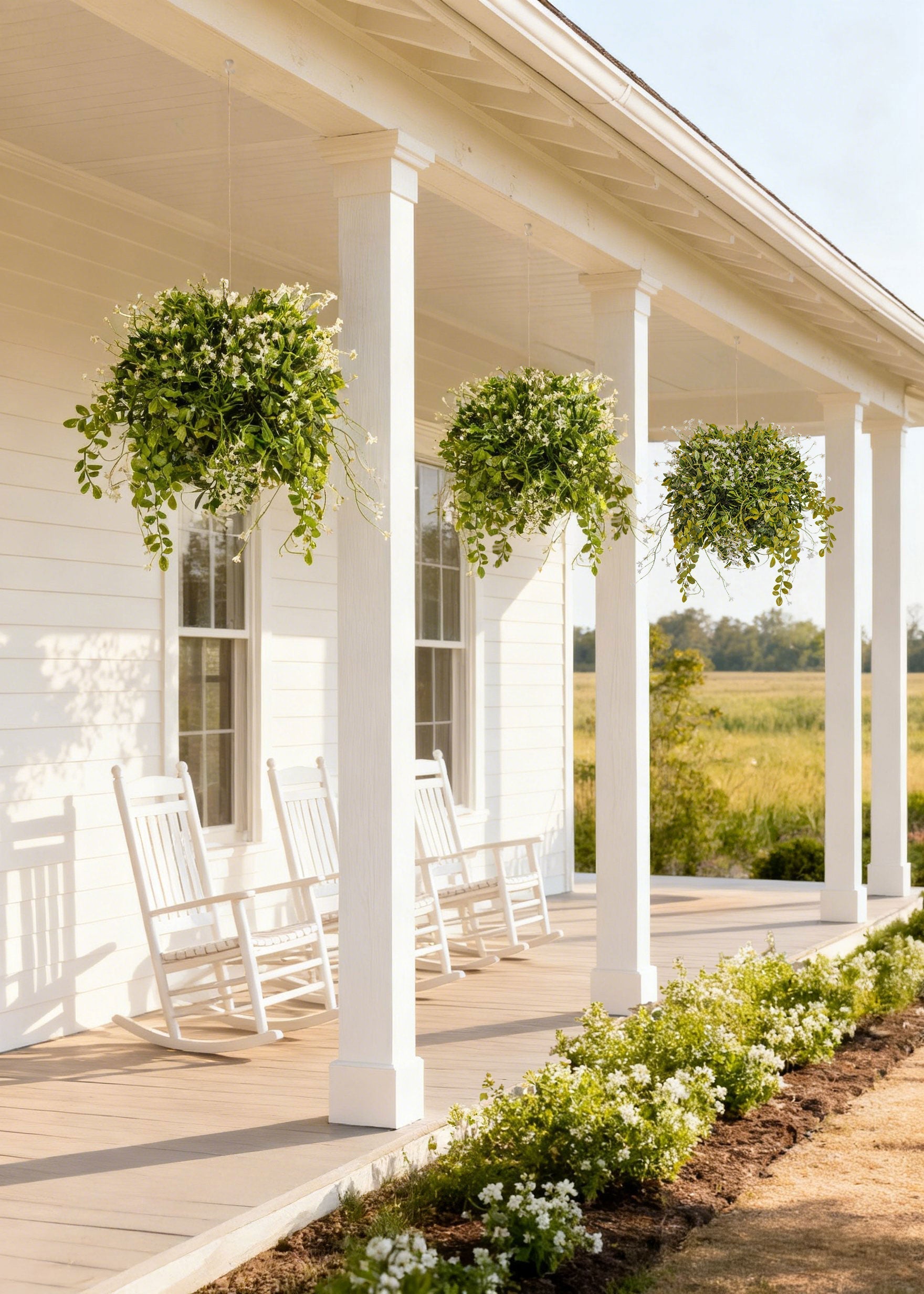 Green Artificial and Boxwood Outdoor Hanging for Home Decor