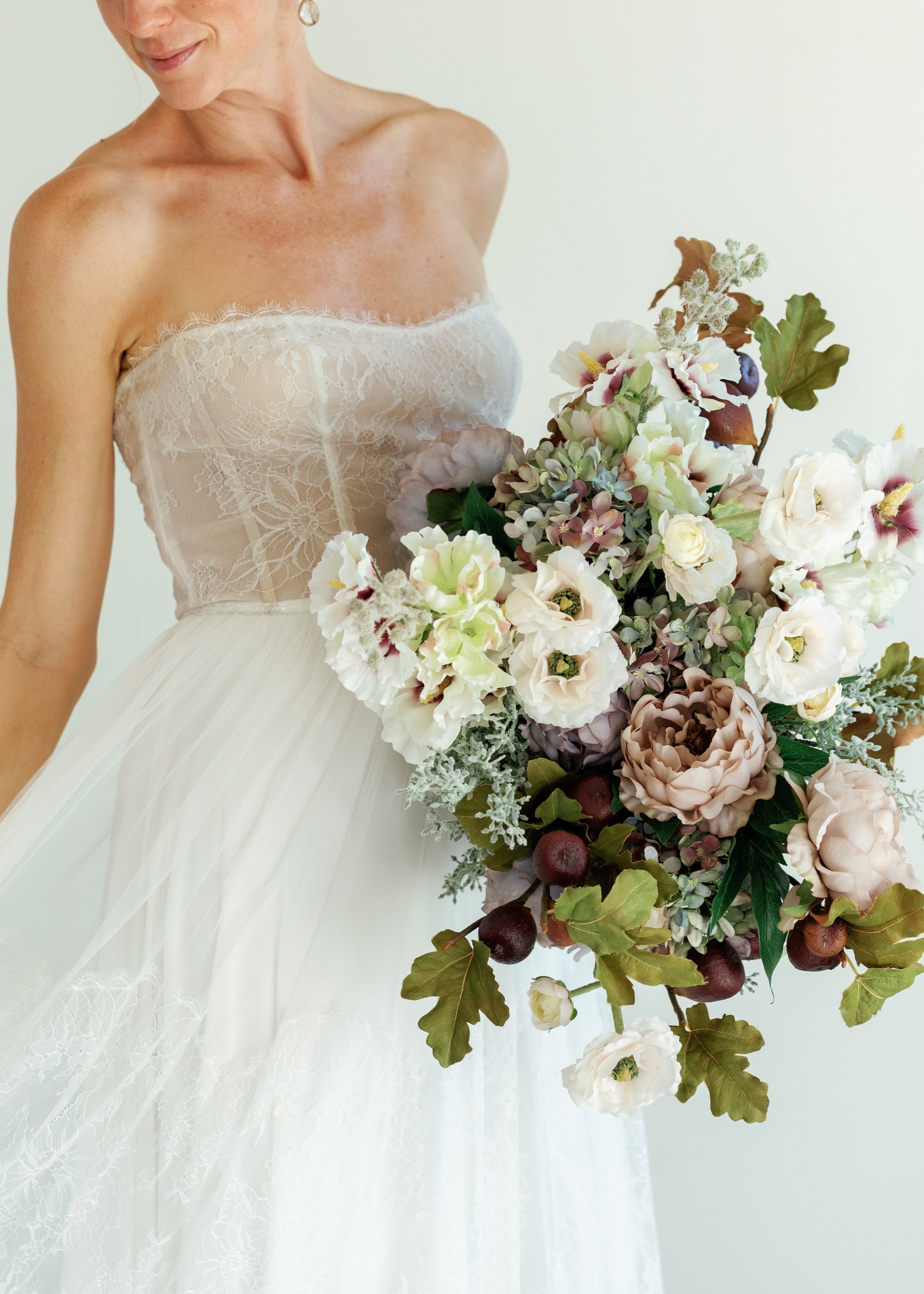 Cream Artificial Ranunculus Bundle for Table Centerpiece