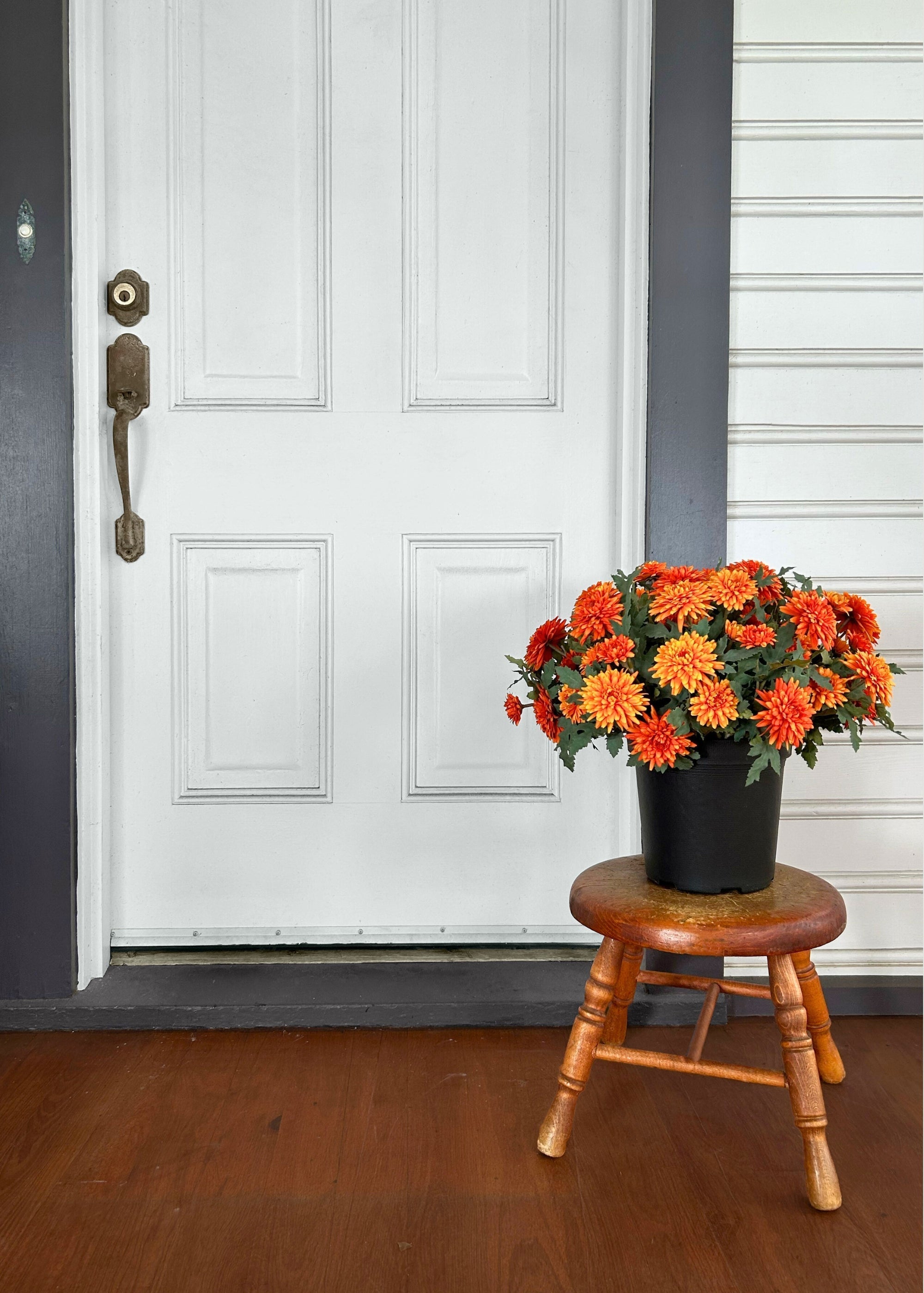 Orange Artificial Mum Potted Plant for Wedding Decor
