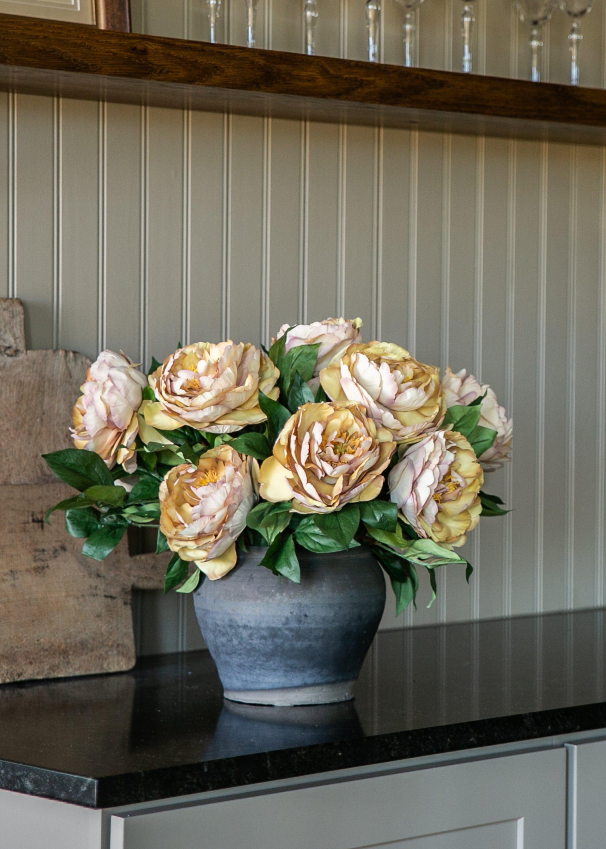 Yellow Artificial Peony Bundle for Vase Styling