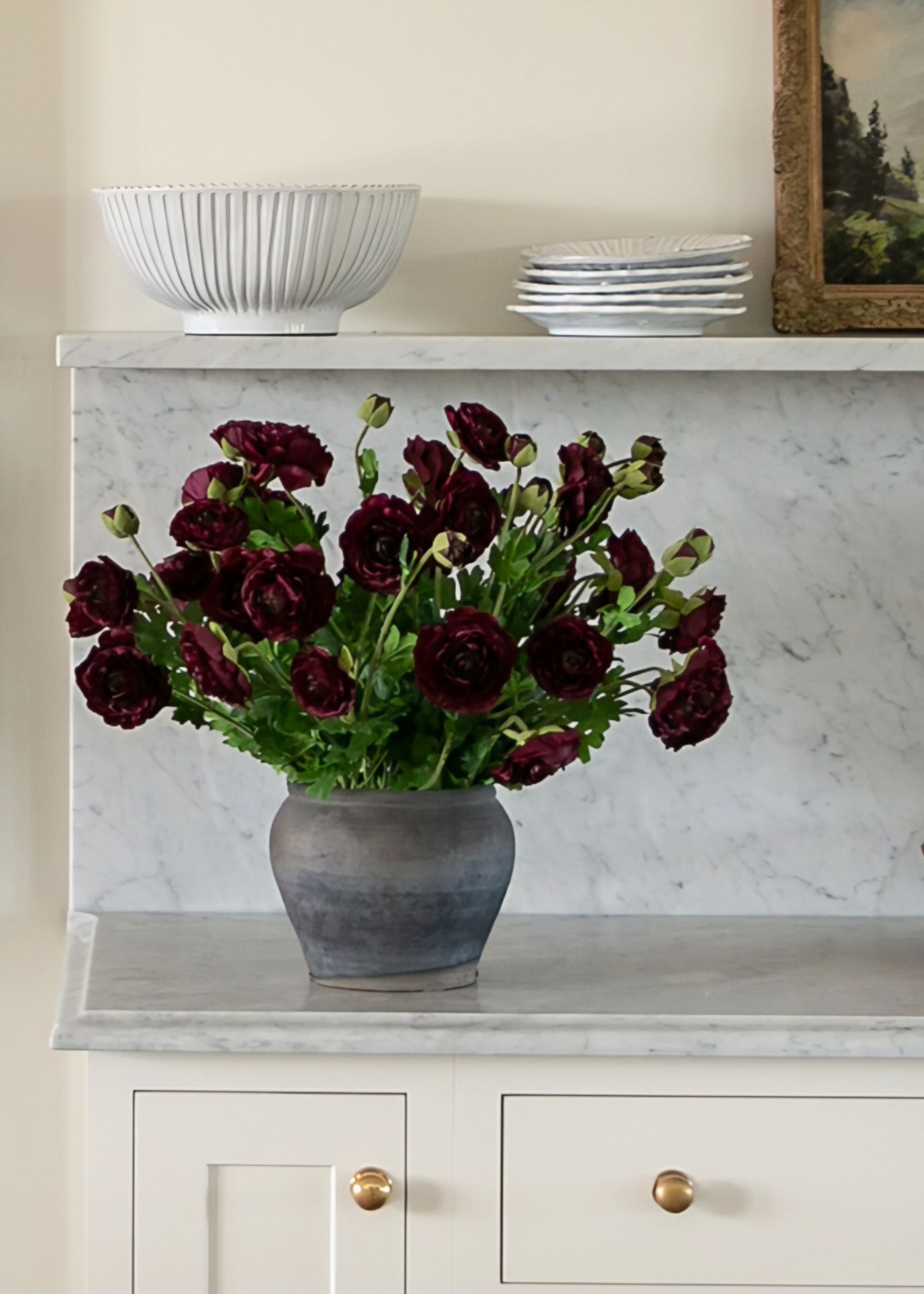 Artificial Ranunculus Bush for Vase Styling