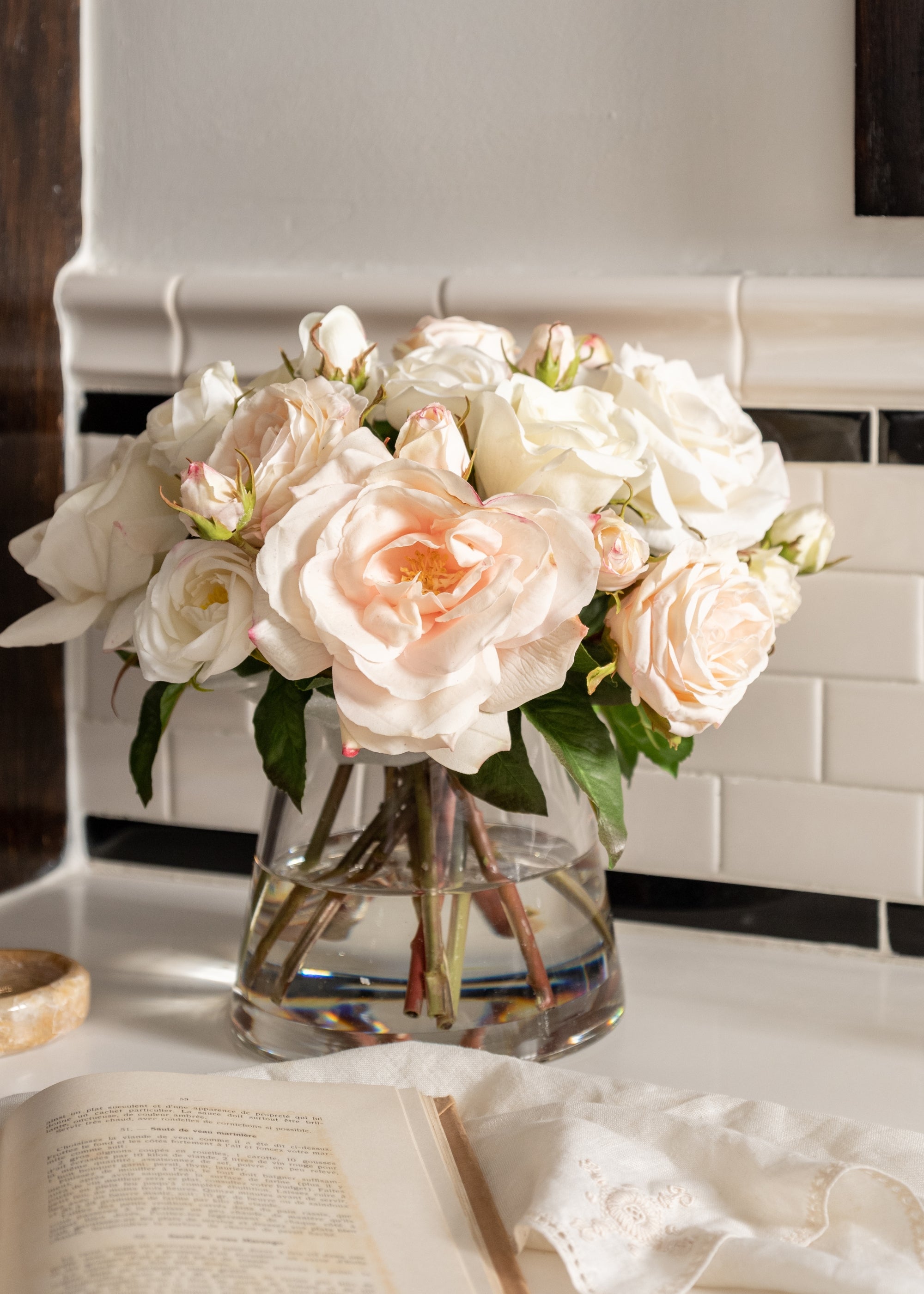 Natural Touch Artificial Rose Arrangement for Home Decor