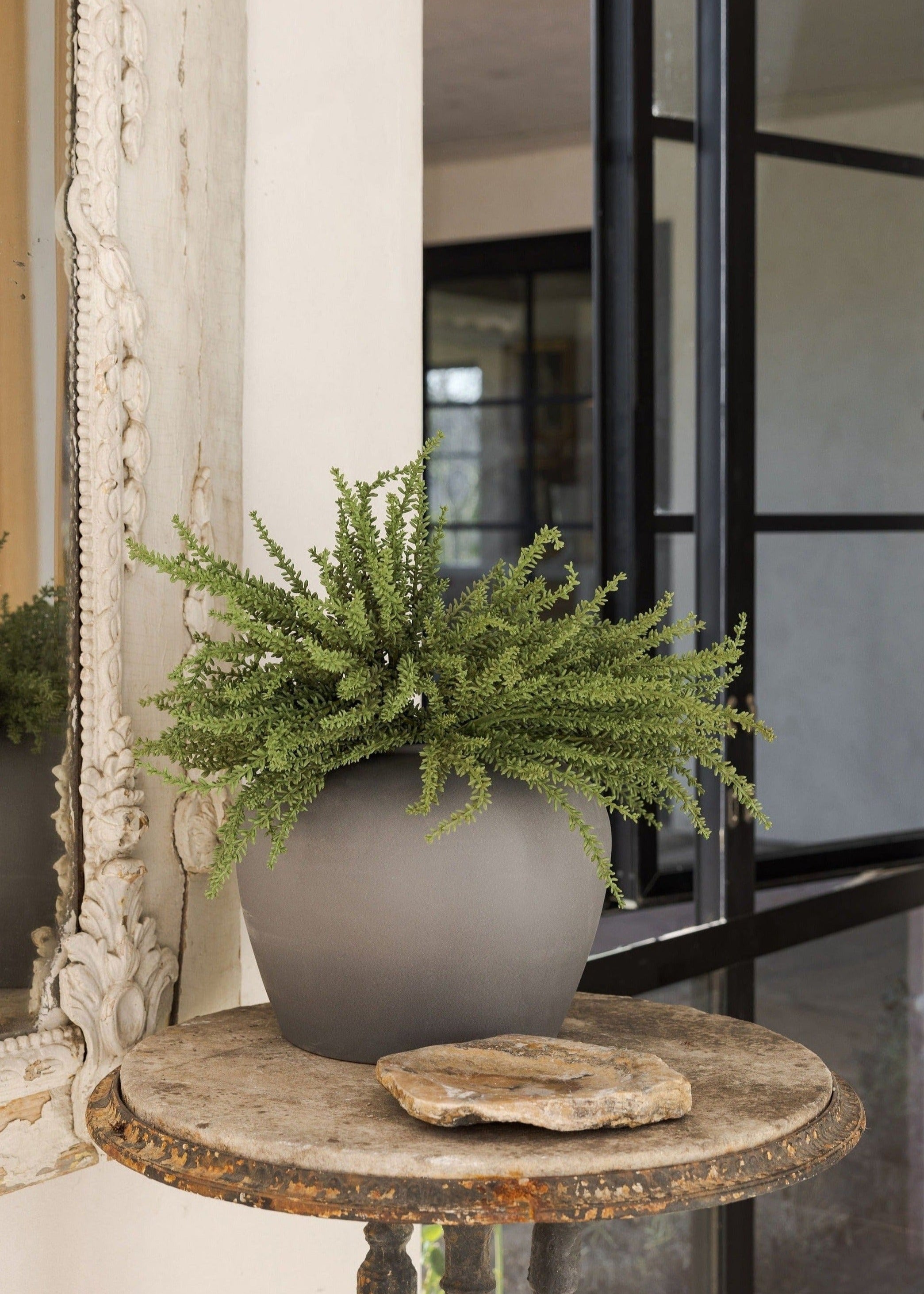 Slate Smokey Slate Large Clay Table Vase for Home Decor