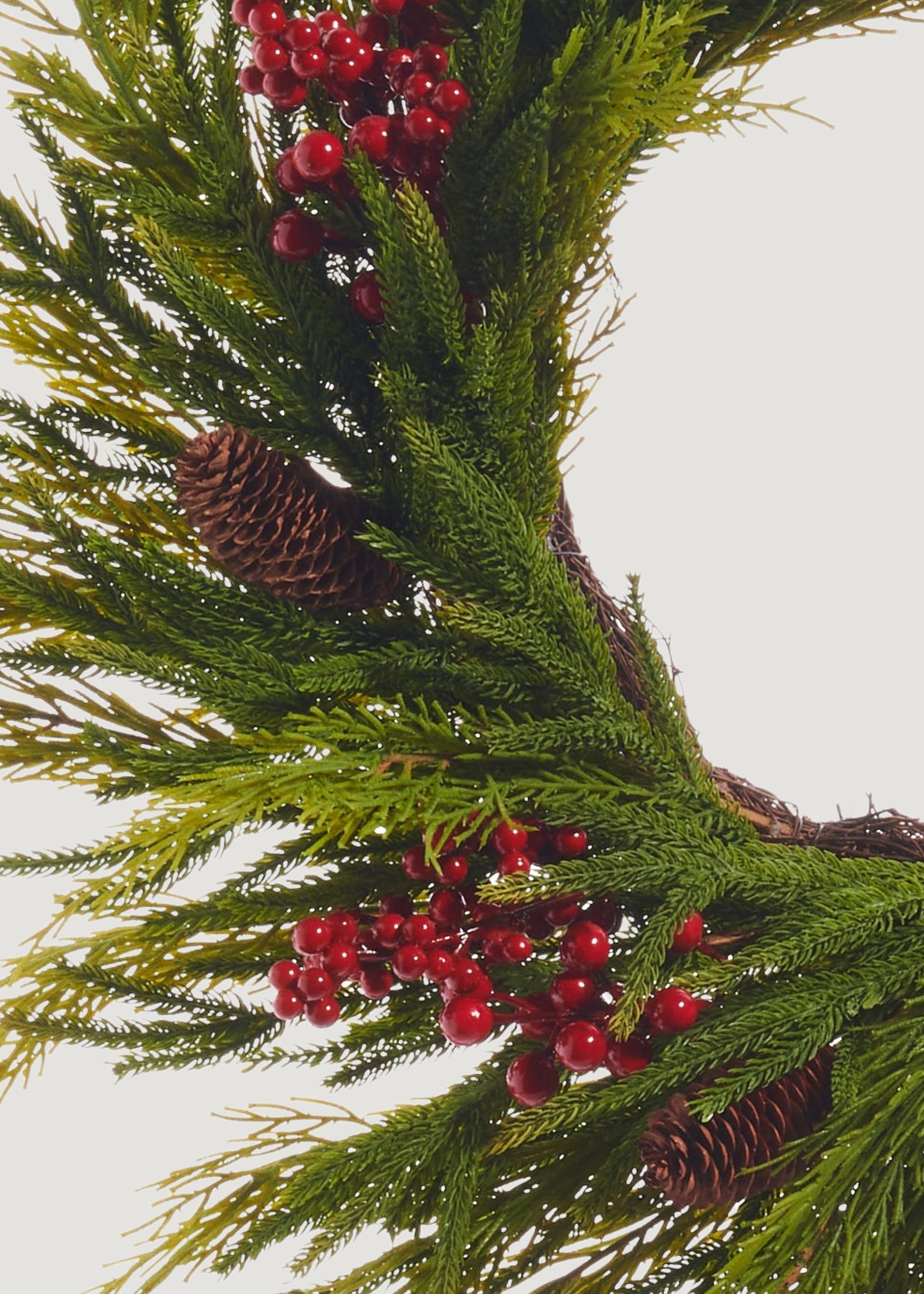Green Artificial Cedar Wreath for Home Decor